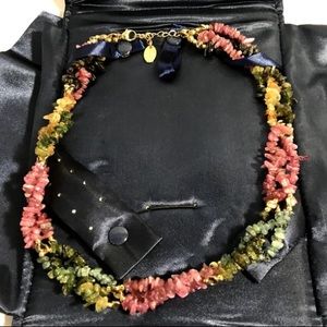 Stauer Semi Precious Stone Multi Strand Necklace with Presentation Case